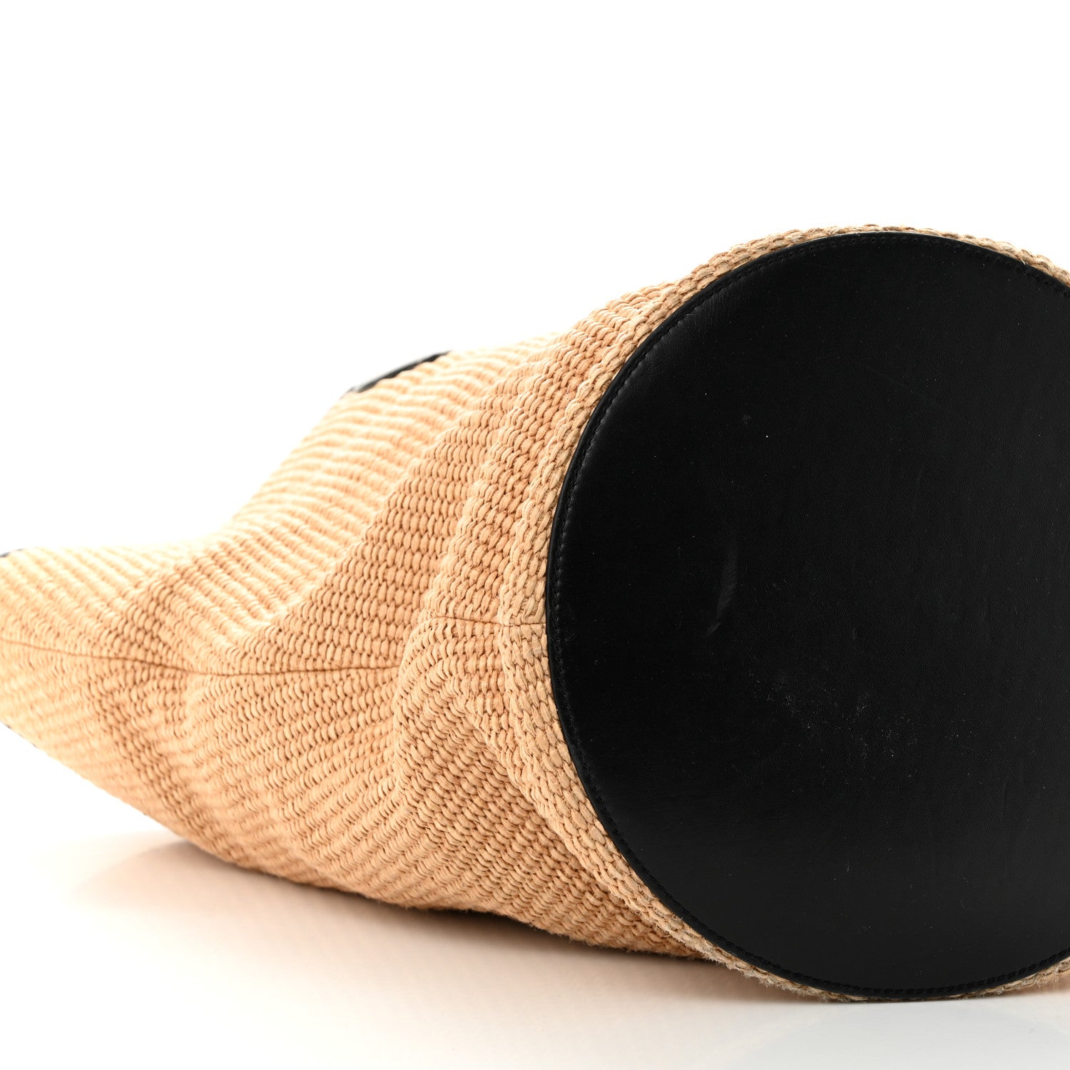 Khaite Raffia Calfskin Osa Medium Tote Natural Black 8 of 9