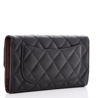 Chanel Caviar Quilted Large Flap Wallet Black 3 of 9