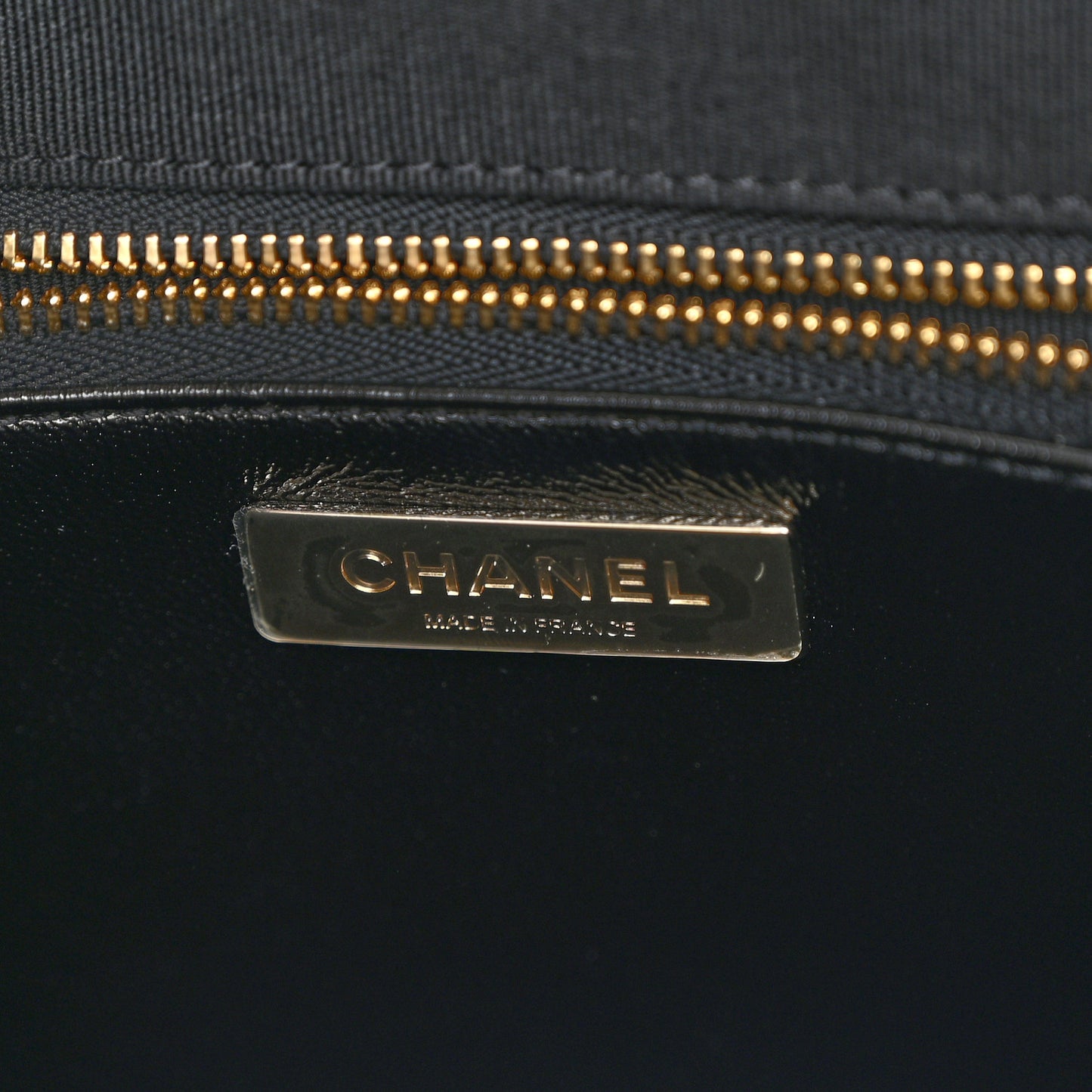 Shiny Aged Calfskin Quilted Large 31 Shopping Bag Black