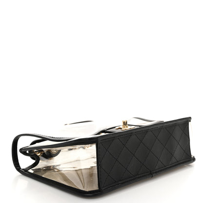 Chanel Lambskin PVC Medium Coco Sand Flap Black 4 of 11
