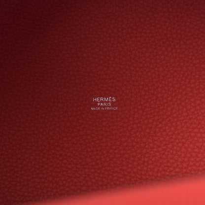 Hermes Taurillon Clemence Picotin Lock 22 MM Rouge Tomate 6 of 11