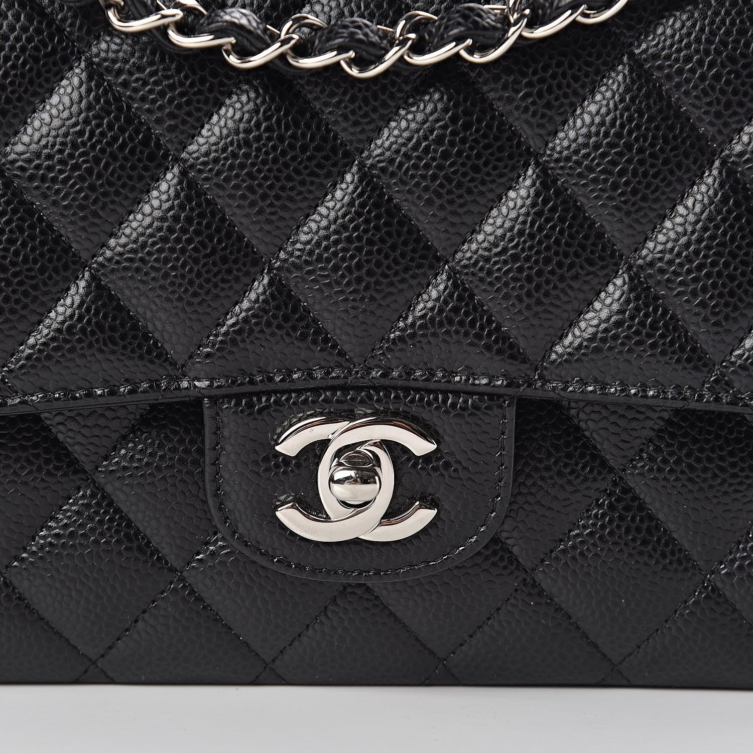 Chanel Caviar Quilted Medium Double Flap Black 10 of 11