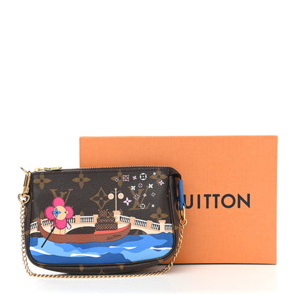 Louis Vuitton Monogram 2019 Christmas Animation Mini Venice Pochette Accessories Blue 9 of 9