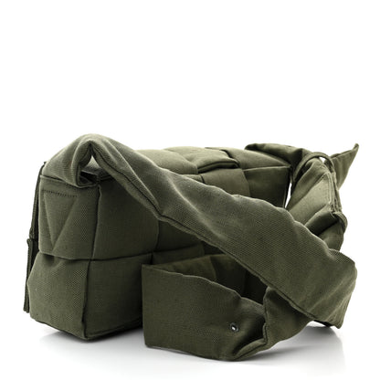 Bottega Veneta Canvas Intrecciato Padded Tech Cassette Belt Bag Crocodile 4 of 10