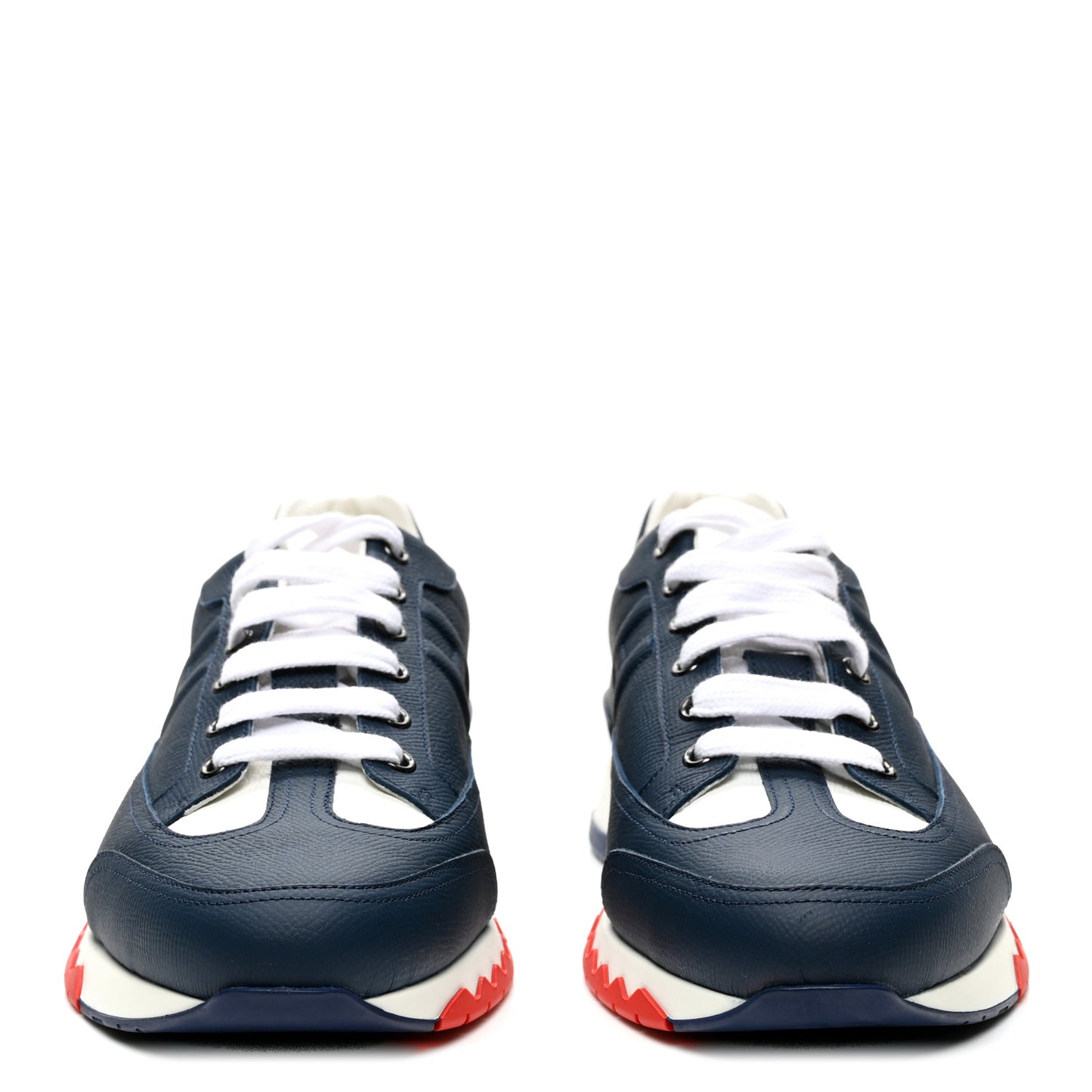 Epsom Calfskin Mens Trail Sneakers 42 Indigo White