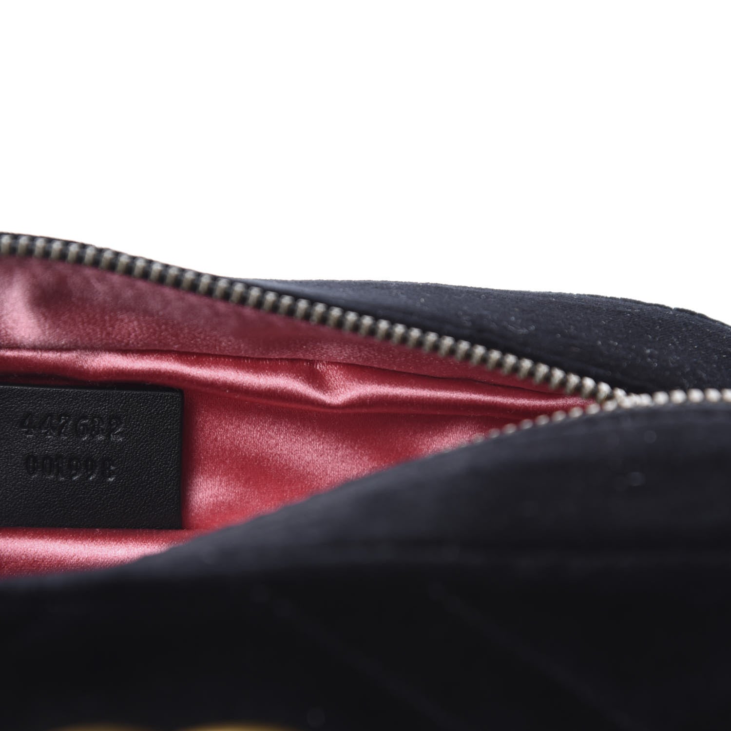 Gucci Velvet Matelasse Small GG Marmont Chain Shoulder Bag Black 9 of 10
