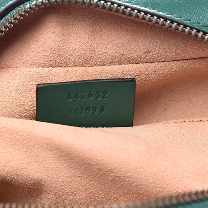 Gucci Calfskin Matelasse Small GG Marmont Chain Shoulder Bag Emerald Green 7 of 11