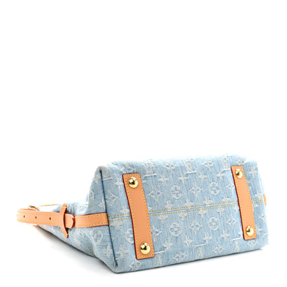Louis Vuitton Monogram Denim CarryAll PM Sky Blue 5 of 10