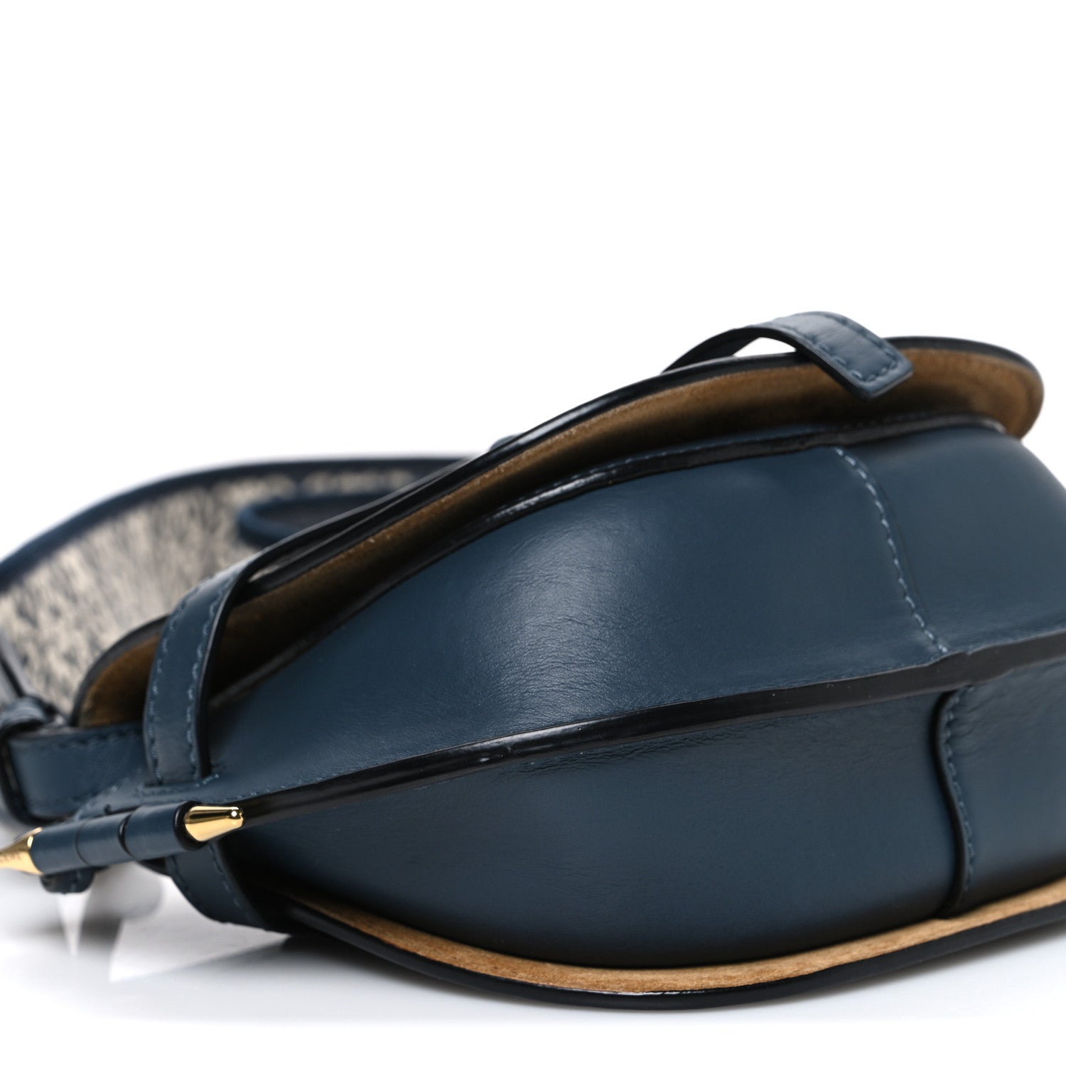 Loewe Calfskin Jacquard Mini Gate Crossbody Bag Onyx Blue 9 of 11