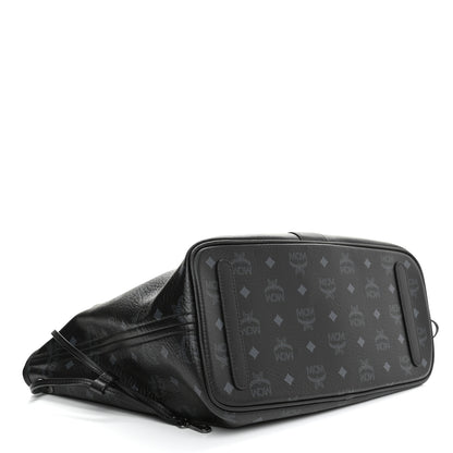 MCM Visetos Medium Reversible Shopper Tote Black 6 of 14