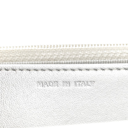 Chanel Metallic Lambskin Quilted Wallet On Chain WOC Silver 7 of 12