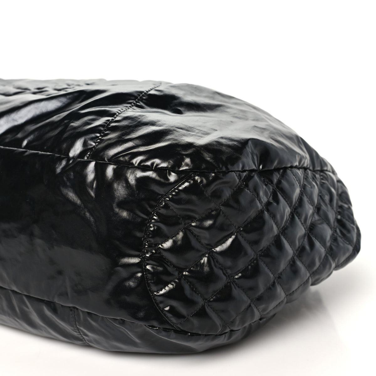 Nylon Quilted Cabas  Black