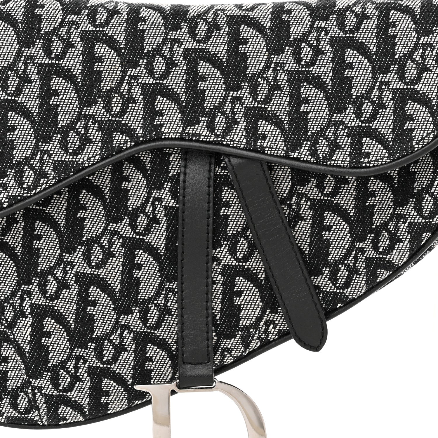 Christian Dior Monogram Saddle Bag Black 8 of 10