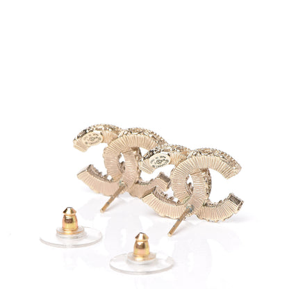 Chanel Enamel CC Baroque Earrings Black Gold 3 of 4