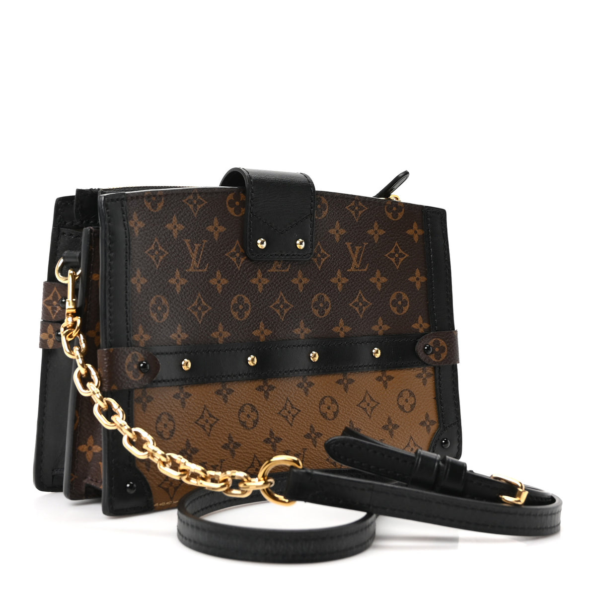 Reverse Monogram Trunk Clutch