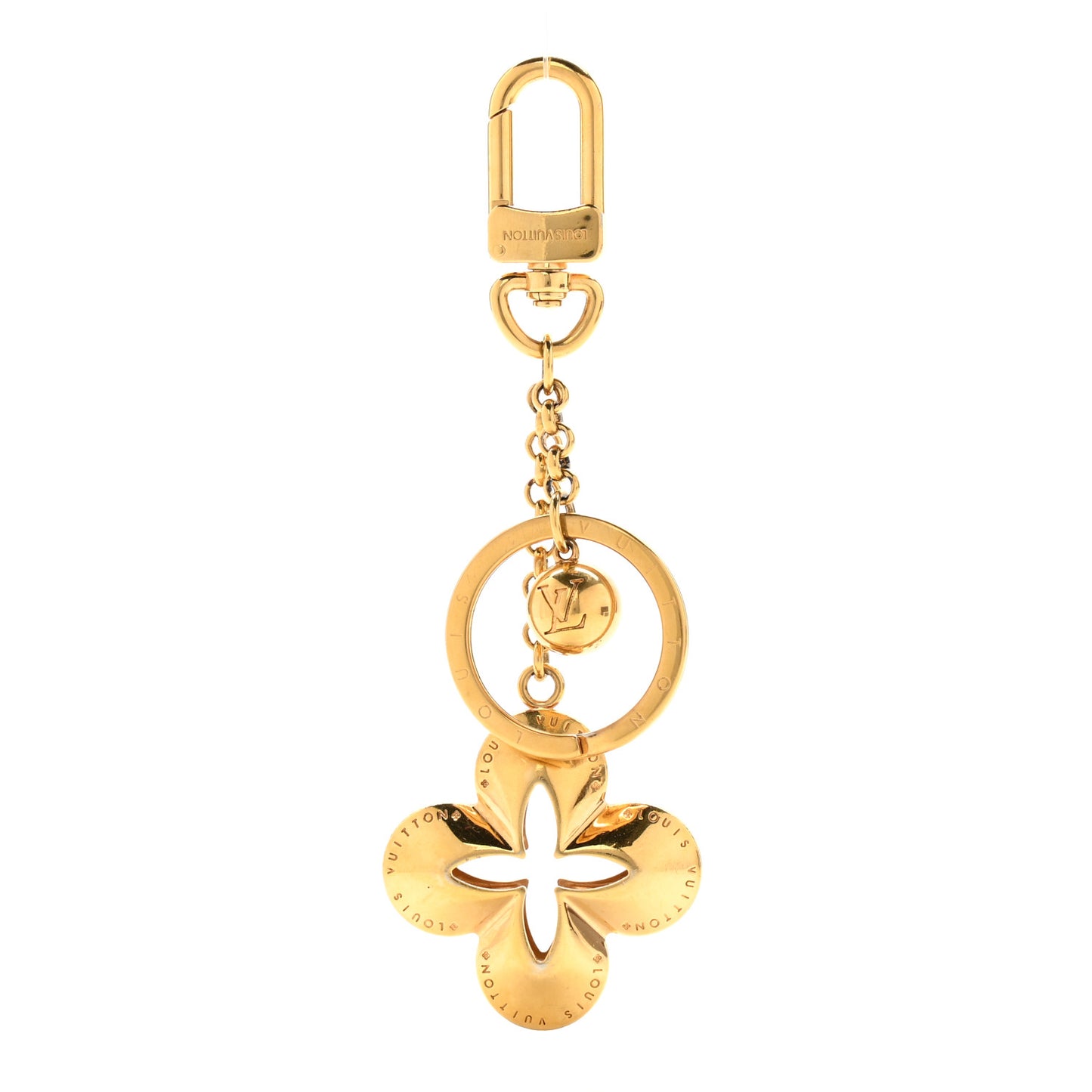 Metal Eclipse Bag Charm Key Holder Gold