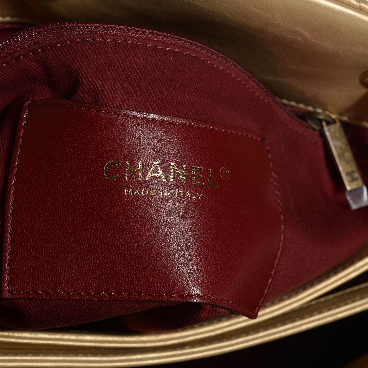 Chanel Calfskin Large Just Mademoiselle Bowling Bag Gold 6 of 7