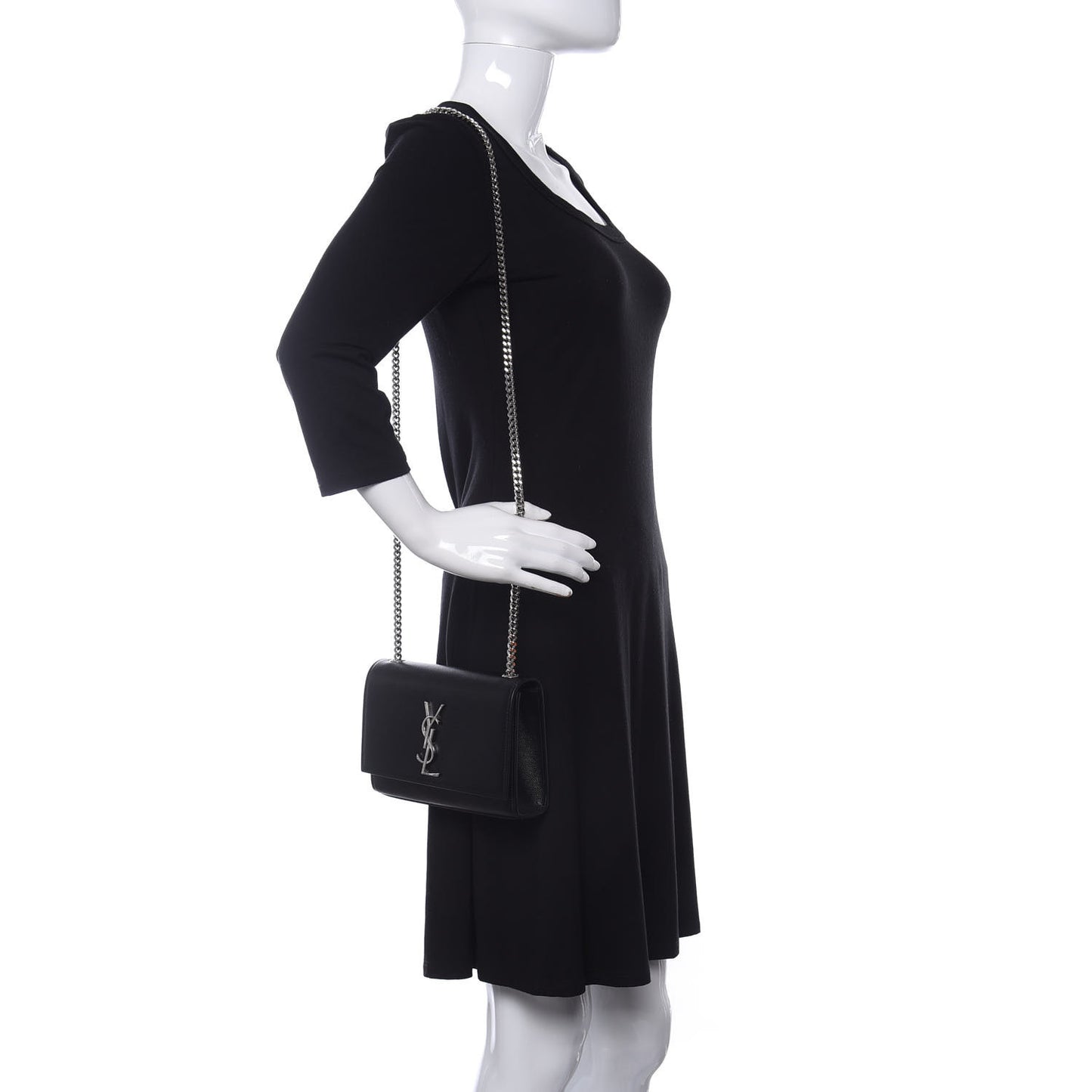 Grain De Poudre Small Monogram Kate Satchel Black