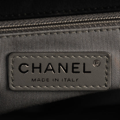 Chanel Calfskin Chevron Quilted Large Boy Flap Black 6 of 11