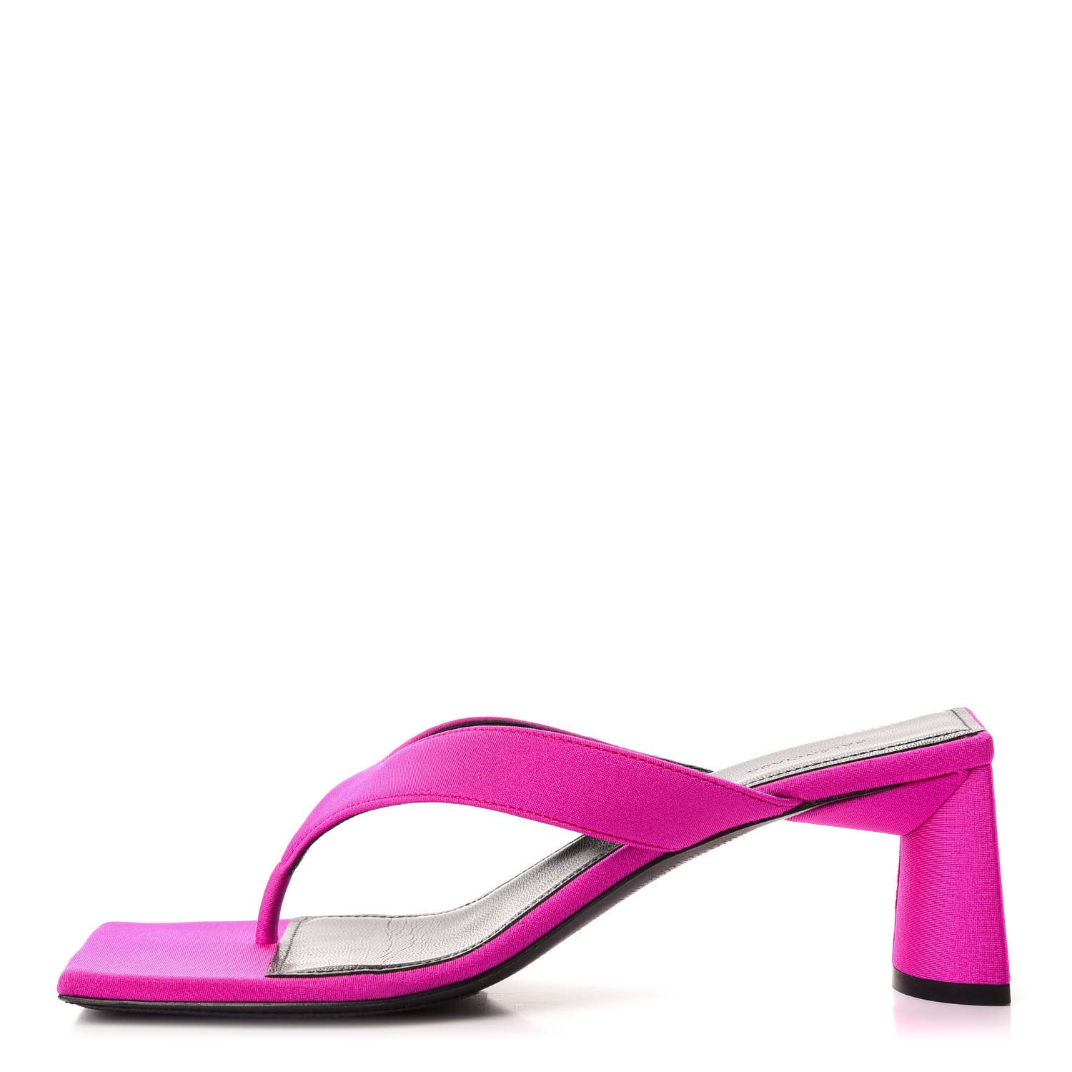 Balenciaga Spandex Double Square Flat 60mm Sandals 36.5 Lipstick Pink Black 1 of 10