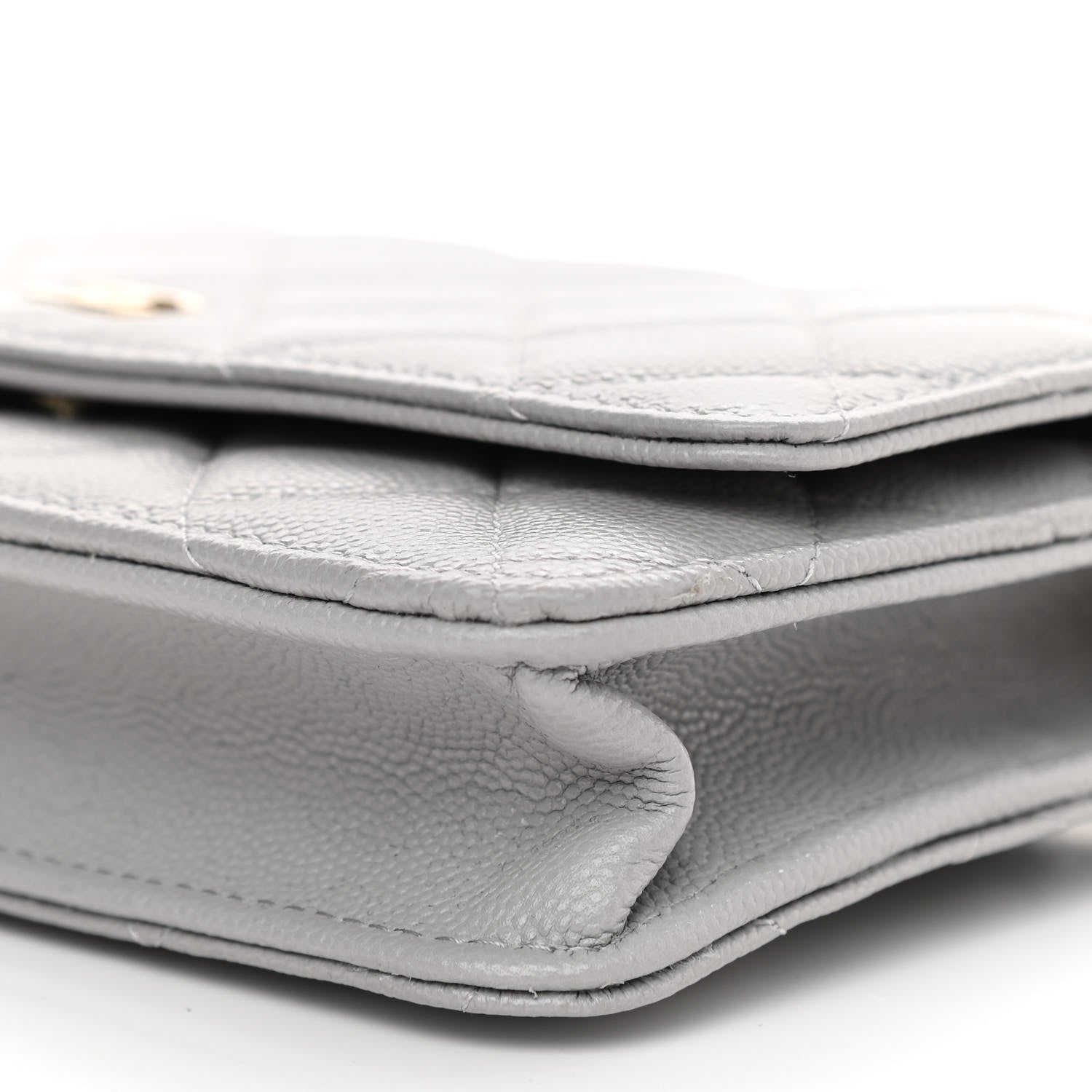 Chanel Caviar Quilted Wallet On Chain WOC Grey 11 of 14