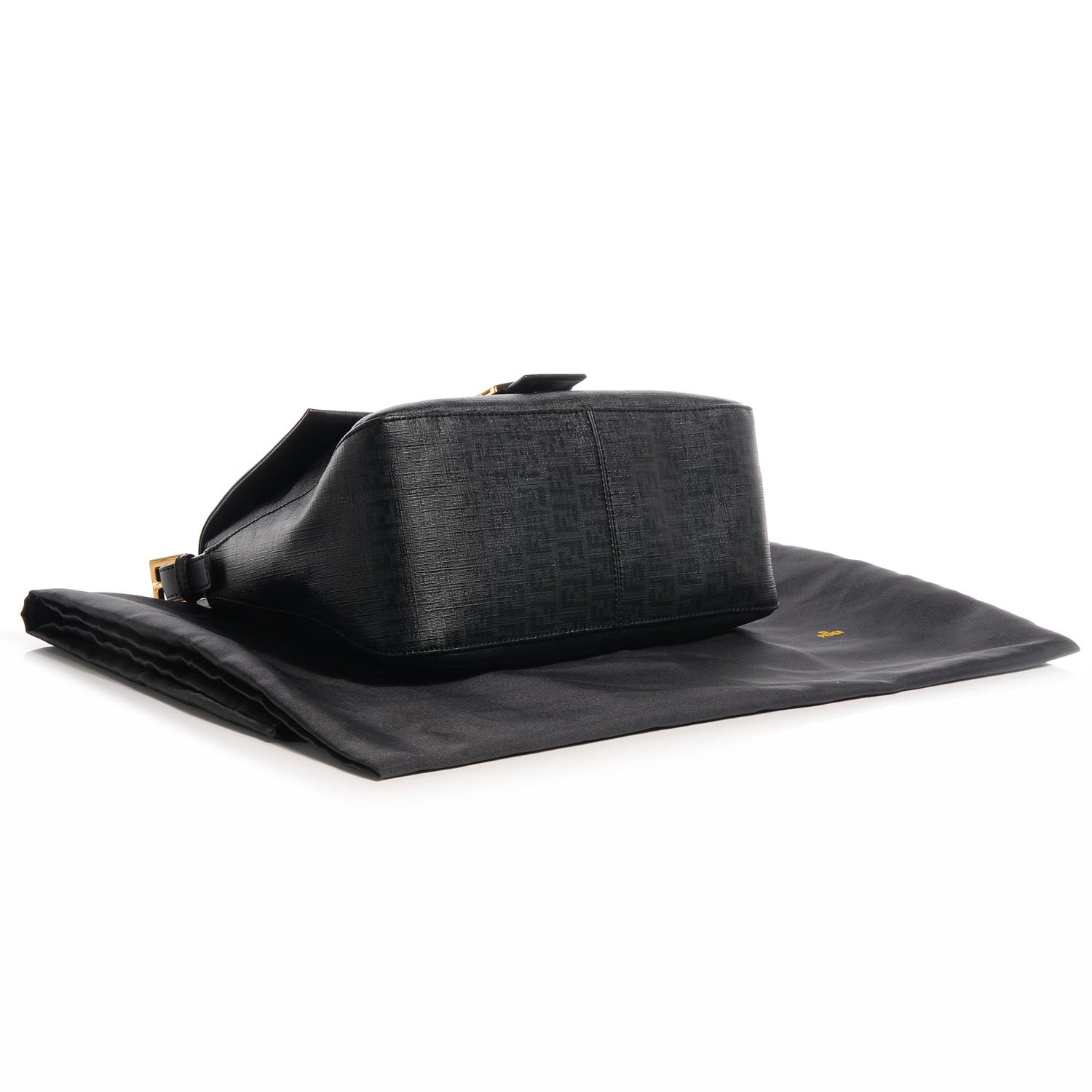 Fendi Zucchino Spalmati Vitello Mama Baguette Black 5 of 9