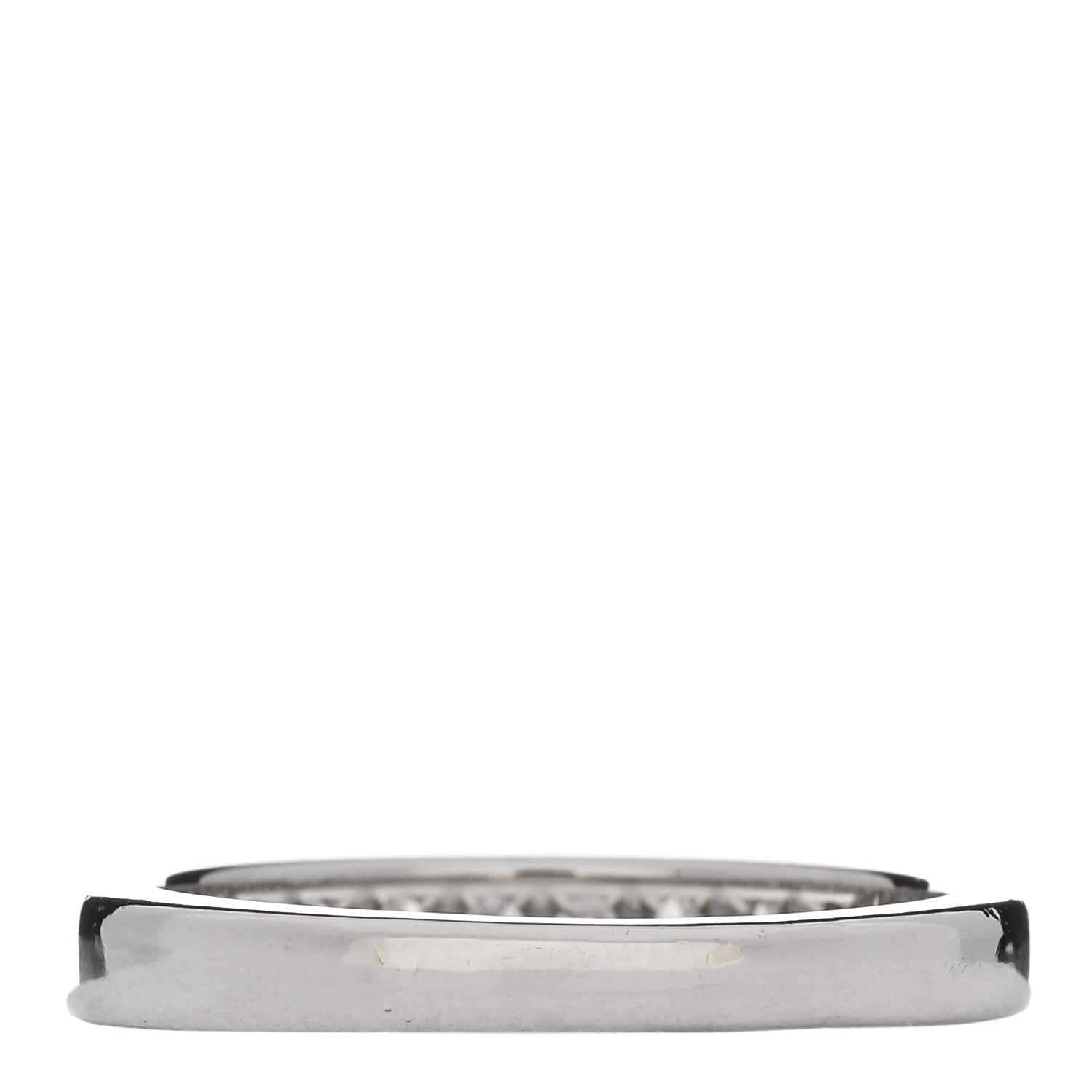 Tiffany Platinum Diamond 3mm Half Circle Wedding Band Ring 53 6.25 3 of 5