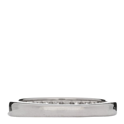 Tiffany Platinum Diamond 3mm Half Circle Wedding Band Ring 53 6.25 3 of 5