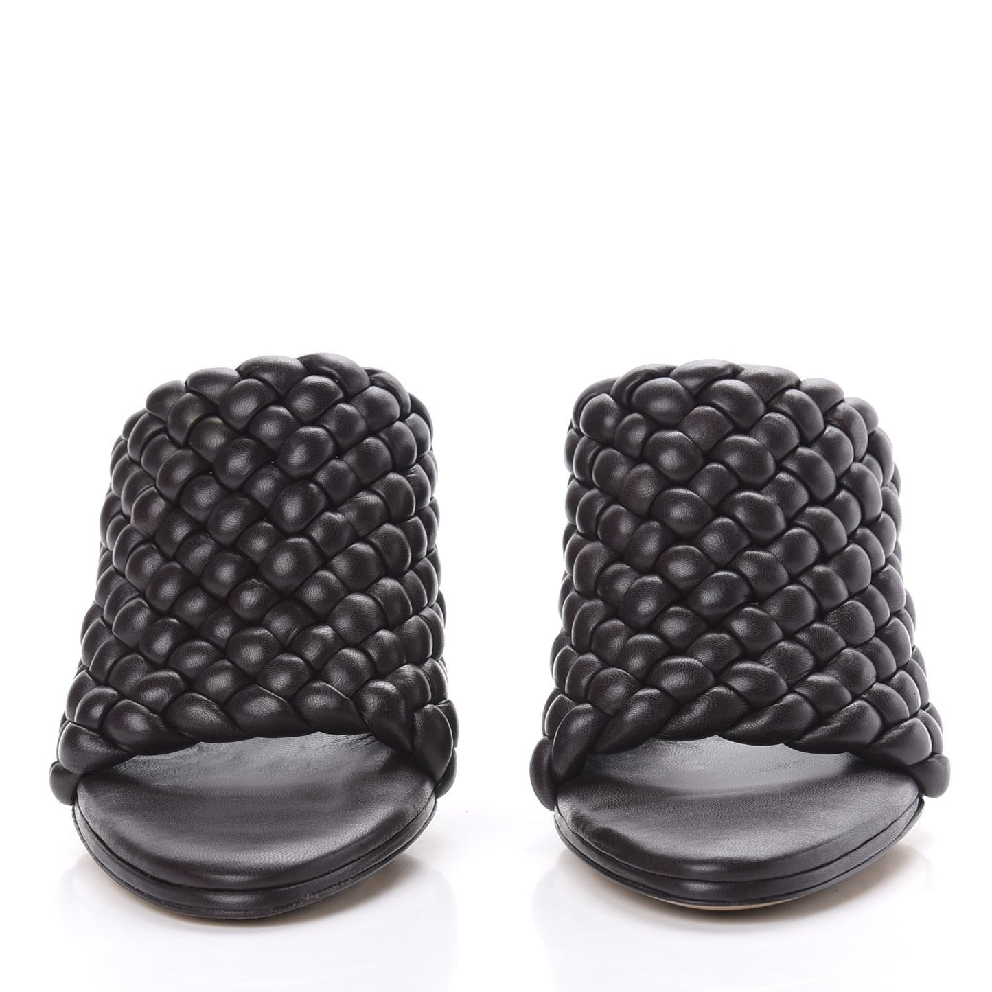 Nappa Padded Intreccio The Curve Sandals 40.5 Black