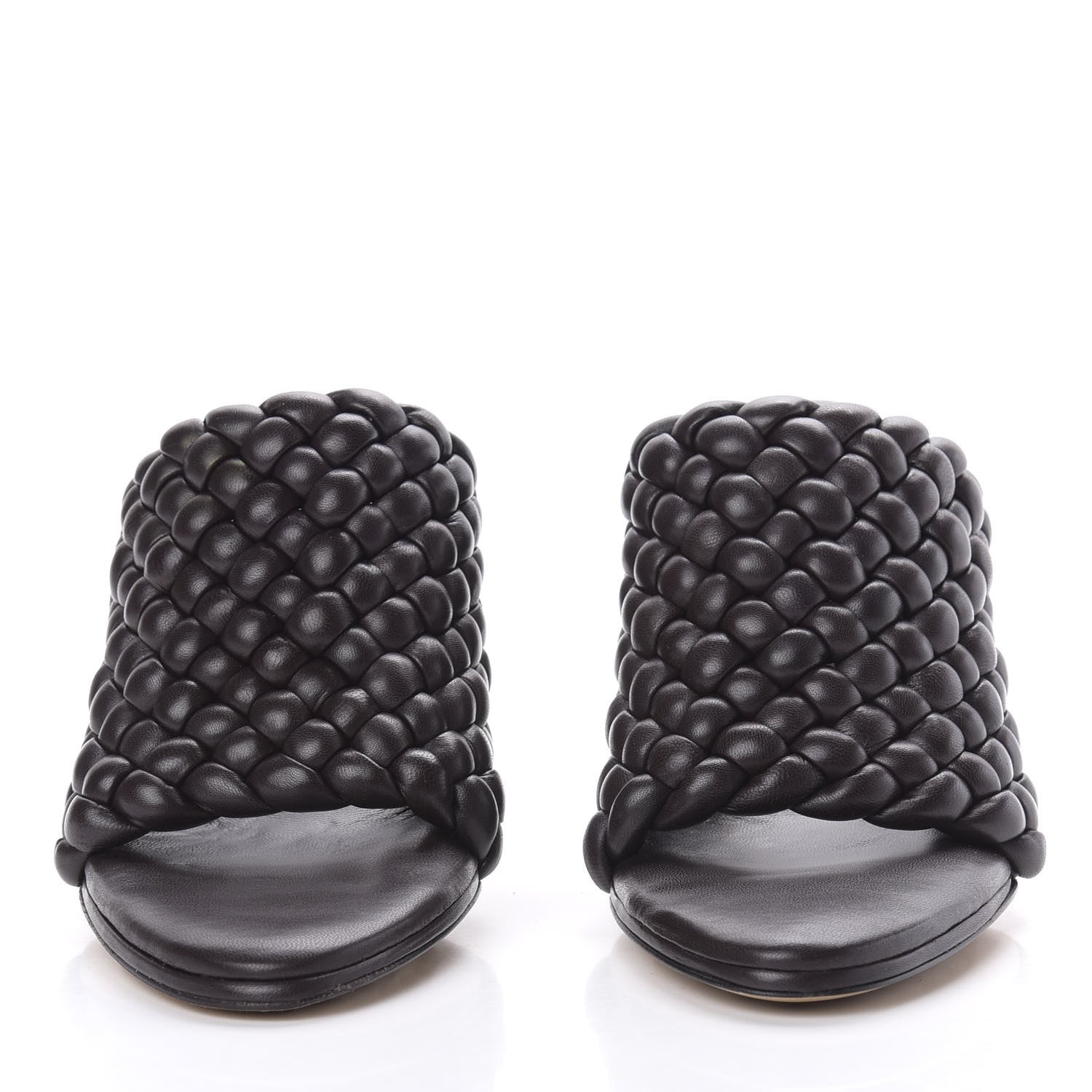 Bottega Veneta Nappa Padded Intreccio The Curve Sandals 40.5 Black 2 of 9