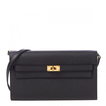 Hermes Epsom Kelly Wallet To Go Black 1 of 10