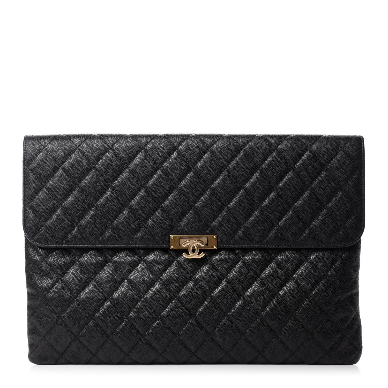 Chanel Caviar Quilted Large Golden Class Pouch Black 1 of 7