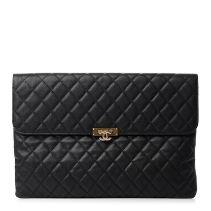 Chanel Caviar Quilted Large Golden Class Pouch Black 1 of 7