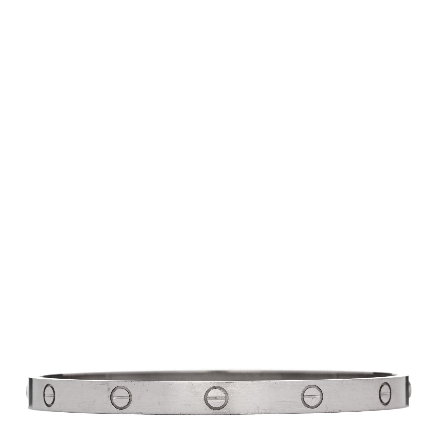 Cartier 18K White Gold LOVE Bracelet 21 2 of 9