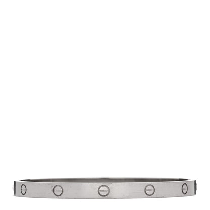 Cartier 18K White Gold LOVE Bracelet 21 2 of 9