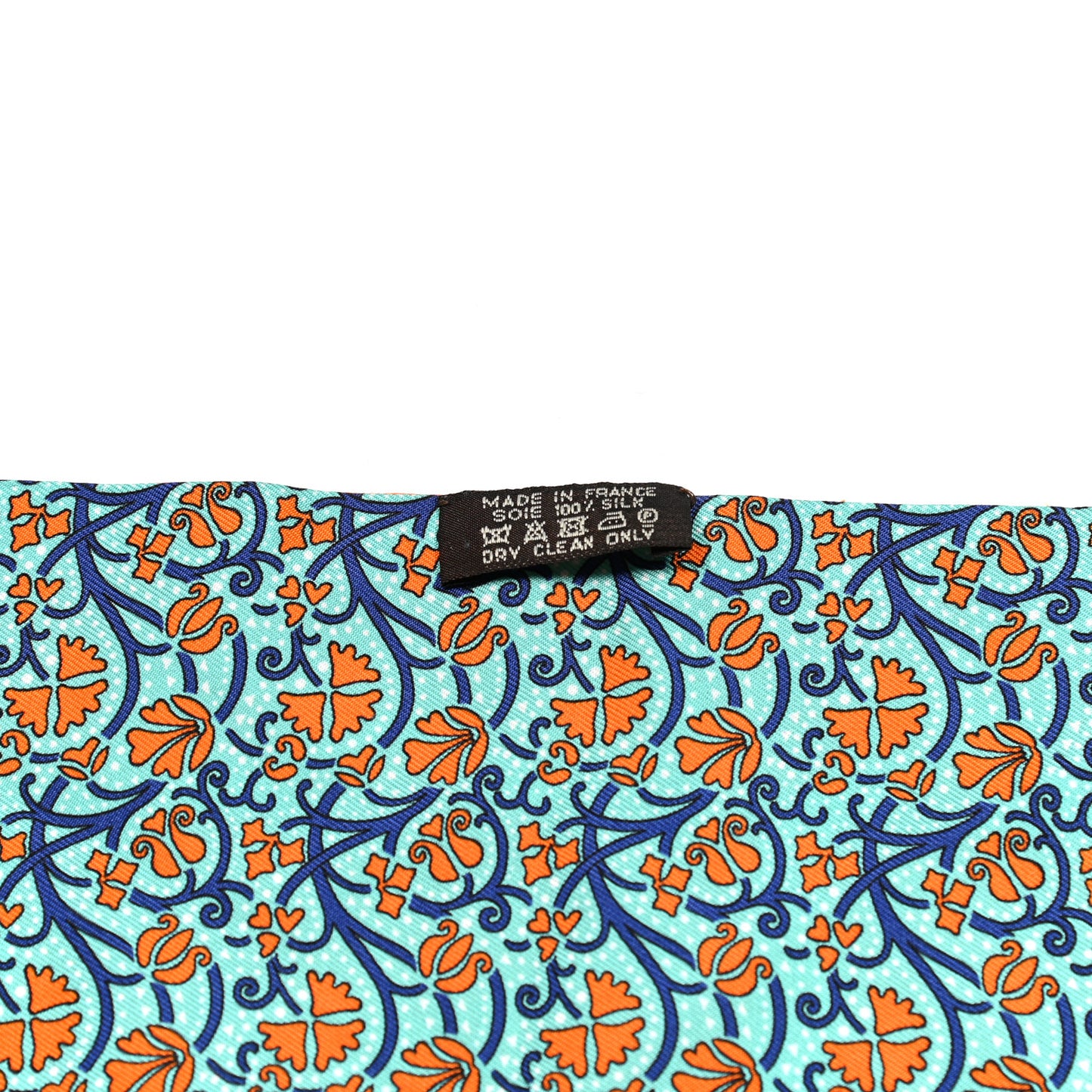 Silk Grand Manege Maxi Twilly Orange Cobalt