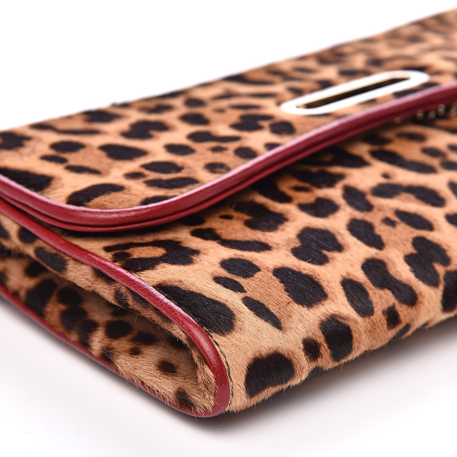 Christian Louboutin Pony Hair Leopard Print Riviera Clutch 7 of 9