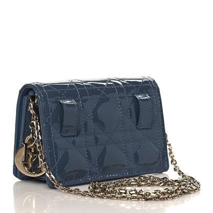 Christian Dior Patent Cannage Nano Lady Dior Pouch Cloud Blue 3 of 10