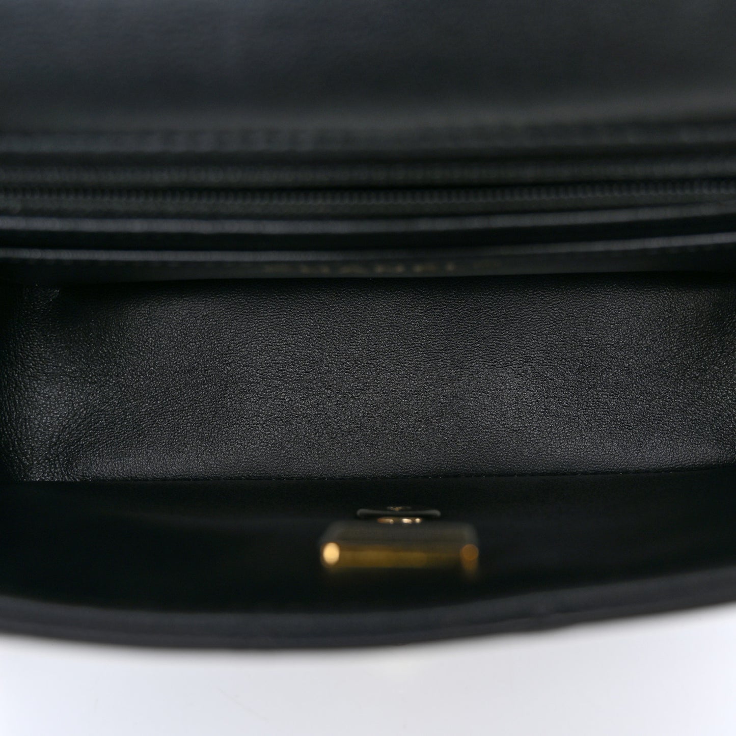 Lambskin Quilted Mini Rectangular Flap Black