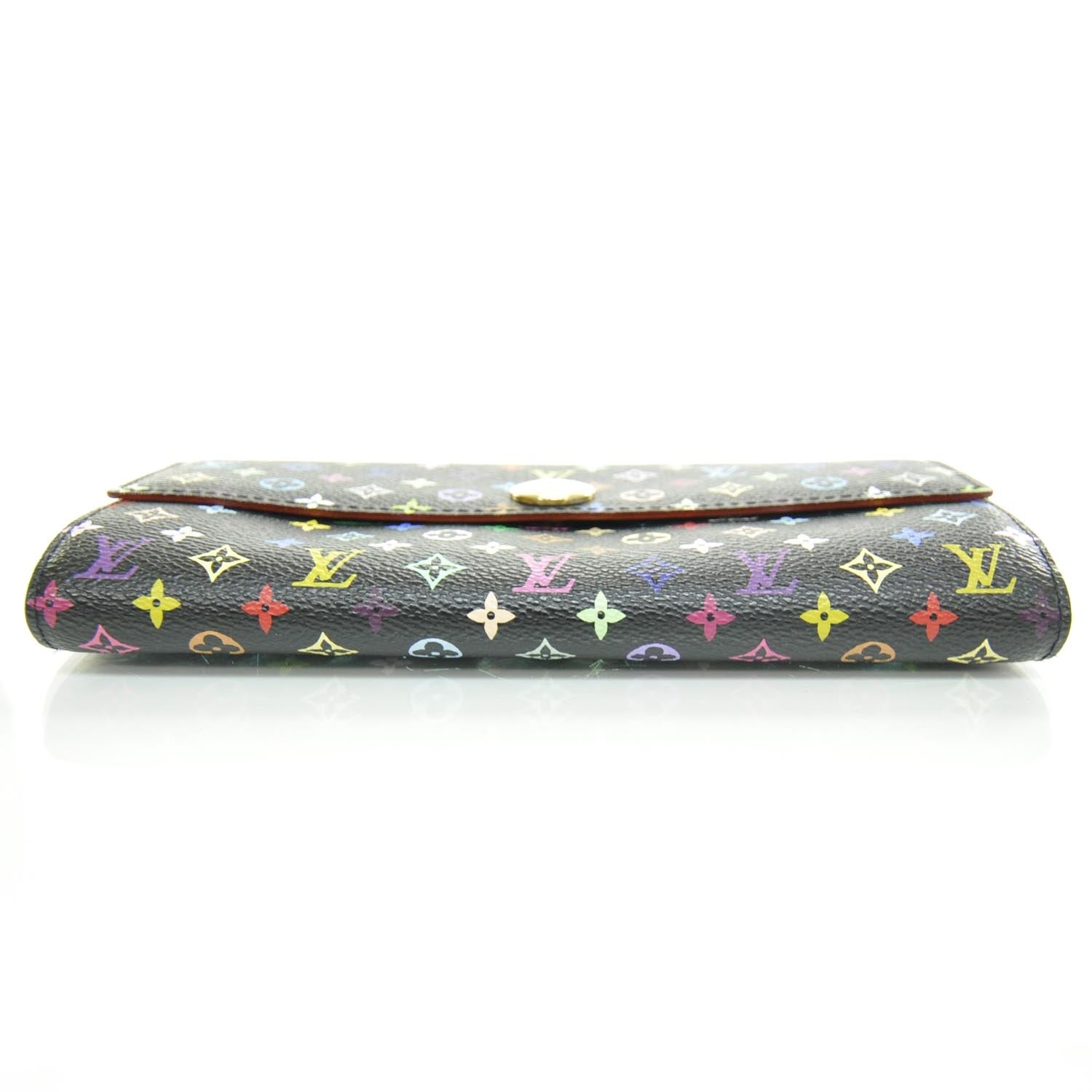 Louis Vuitton Monogram Multicolor Sarah Wallet Black 4 of 7