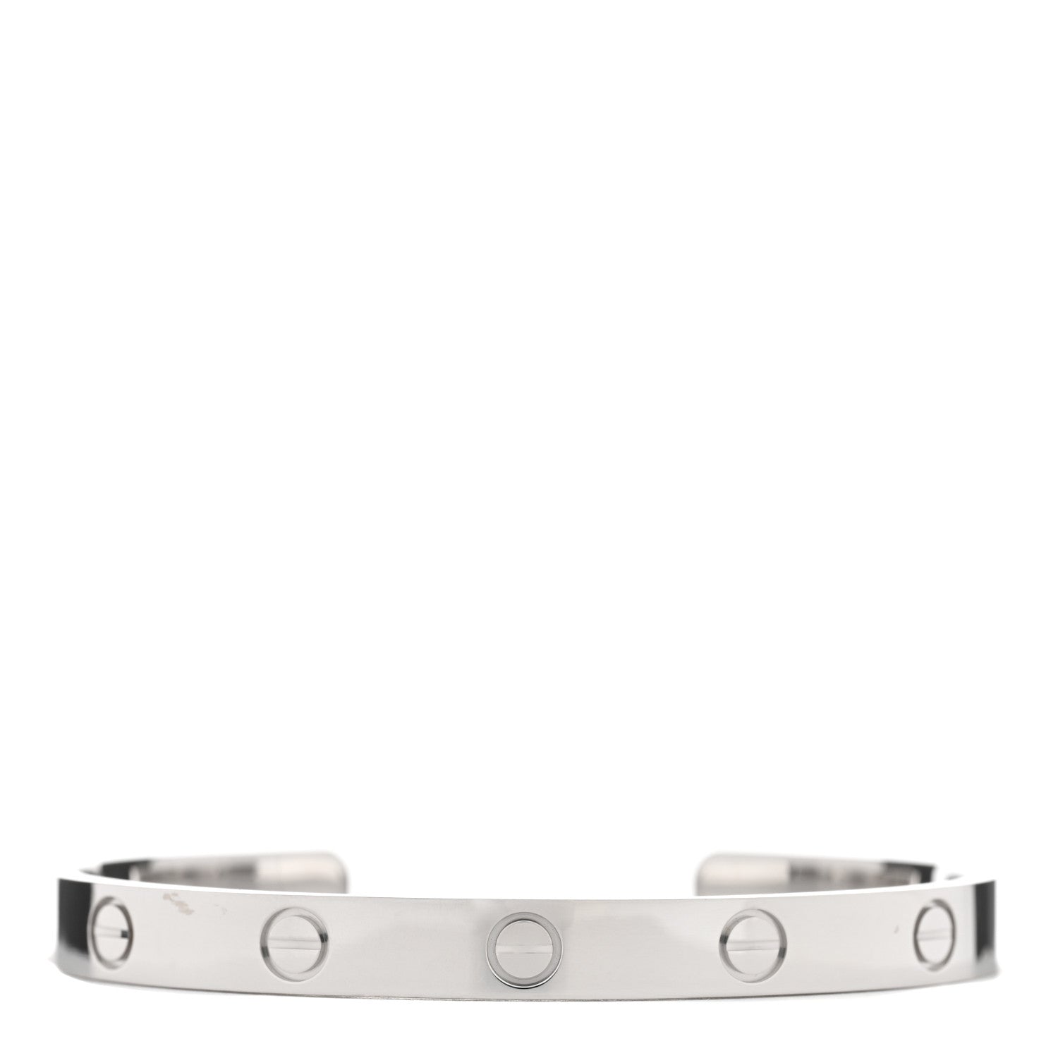 Cartier 18K White Gold LOVE Cuff Bracelet 17 1 of 3