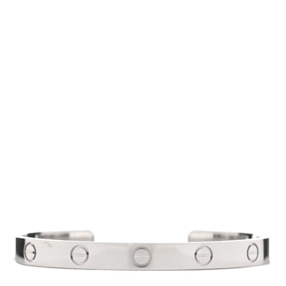 Cartier 18K White Gold LOVE Cuff Bracelet 17 1 of 3