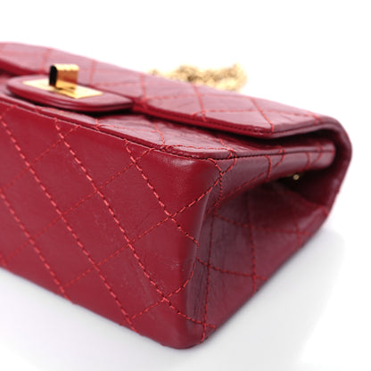 Chanel Aged Calfskin Quilted 2.55 Reissue Mini Flap Red 9 of 9