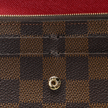 Louis Vuitton Damier Ebene Emilie Wallet Red 7 of 8