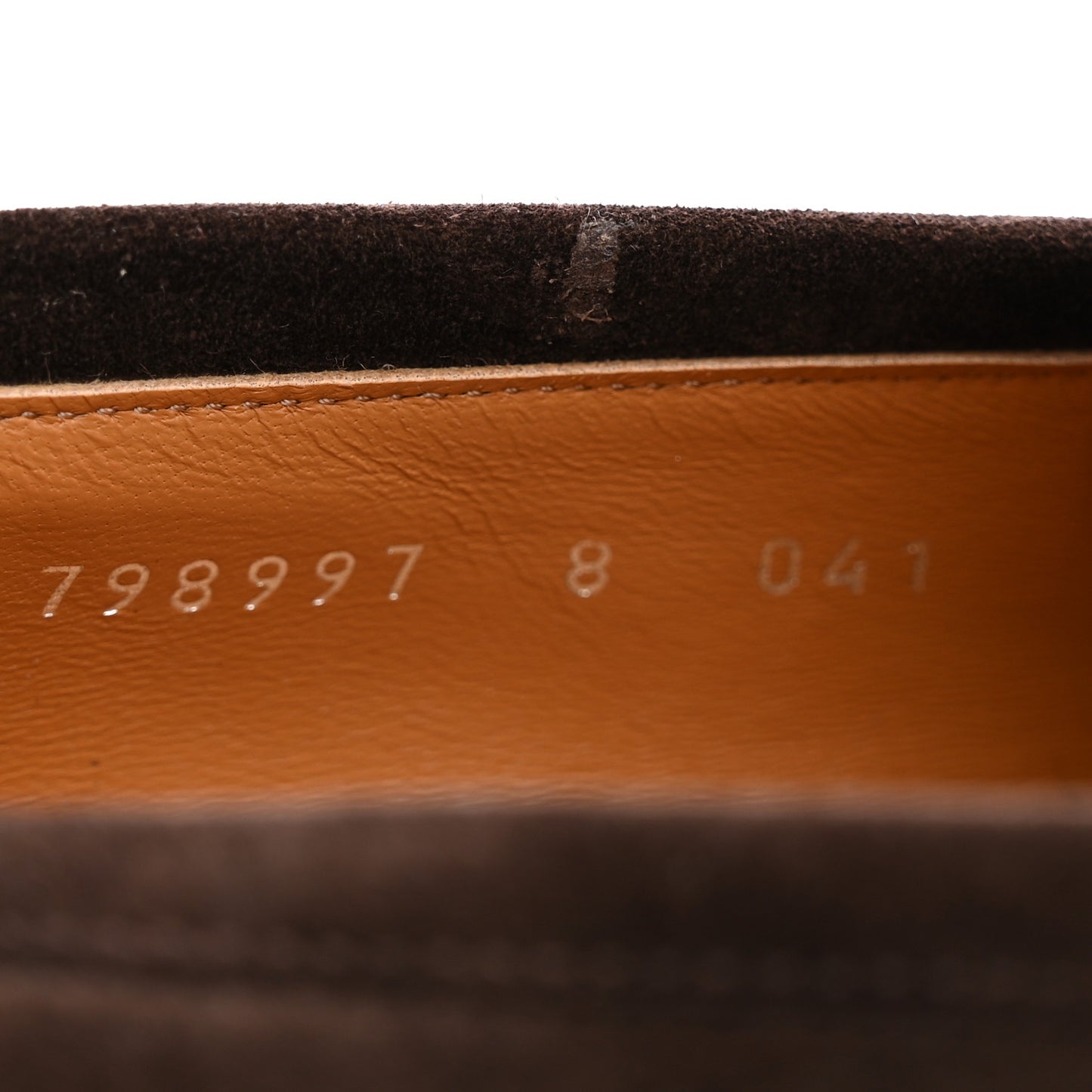 Luxury Suede GG Monogram Horsebit Mens Jordy Loafers 8 Night Cocoa