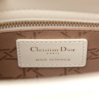 Christian Dior Lambskin Cannage Small My ABCDior Lady Dior White 6 of 10