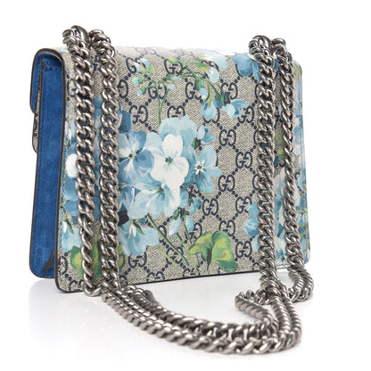 Gucci GG Supreme Monogram Blooms Mini Dionysus Shoulder Bag Beige Navy Vintage Blue 3 of 9