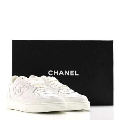 Chanel Calfskin Womens CC Sneakers 36 White 10 of 10