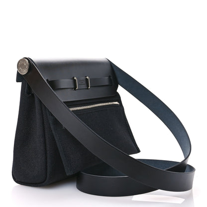 Hermes Military Toile Vache Hunter Herbag Zip Retourne 20 Black 3 of 10