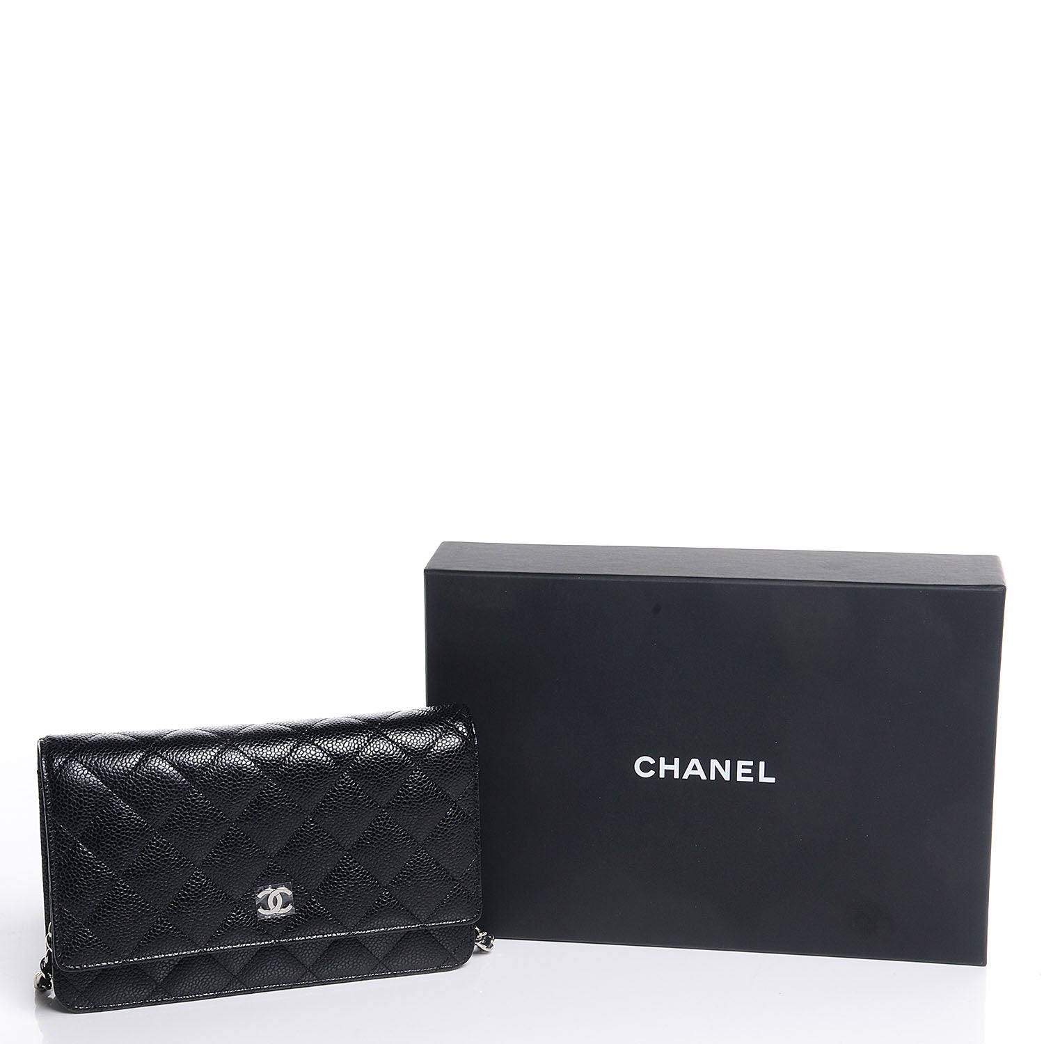 Chanel Caviar Quilted Wallet On Chain WOC Black 5 of 8